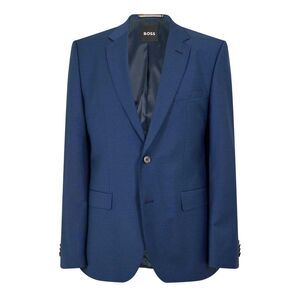 Boss Mens H Jasper Single-Breasted Suit Jacket / Blue